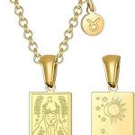 18k Gold Plated Stainless Steel Zodiac Sign Necklaces Astrology Gifts for Women Constellation Pendant Jewelry - Taurus Products for men