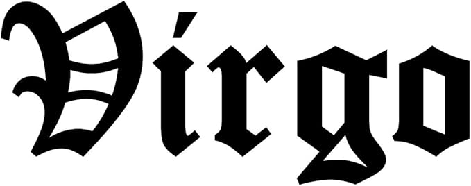 Vinyl Wall Art Decal - Virgo - 10" x 25" - Zodiac Signs Gothic Modern Inspirational Astrology Quote Sticker for Bedroom Living Room Closet Home Office Dorm Room Decor - Virgo Poster for men