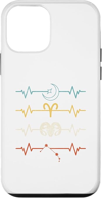 iPhone 12 mini Aries Zodiac Sign Astrology Aries Heartbeat Case - Aries Phone Case for men