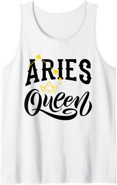 Aries Queen Aries Zodiac Sign Astrology Horoscope Tank Top - Aries T-Shirt for men