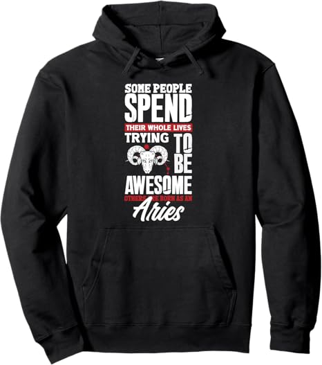 Aries Zodiac Sign Astrology Aries Funny Quote Pullover Hoodie - Aries Hoodie for men