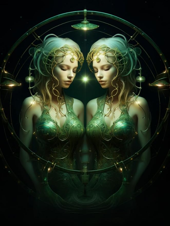 5D Gemini Sign Girls Full Round Drill Diamond Art Painting Kits by Number for Adults Beginner Diamond Art Painting Beads Art Crystal Embroidery Cross Stitch Craft Kits 30x40cm - Gemini Canvas for men