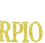 Big Scorpio Energy Banner, Scorpio Birthday Decor, 12 Zodiac Constellations Birthday Themed Party Decorations (Gold Glitter) - Scorpio Sticker for men