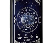 Black Metal Framed Pisces Canvas Wall Art Print Poster Blue Dreamy Sky Unique Tarot Elements Decorations Artwork for Office Bedroom Living Room Decor (16x24 in, Pisces) - Pisces Canvas for men