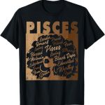 African American Woman Birthday Afro Black Queen - Pisces T-Shirt for men
