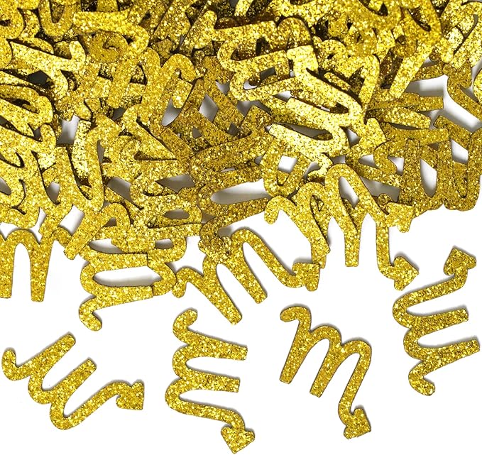 Scorpio Birthday Confetti, Big Scorpio Energy Paper Scatter, 12 Constellation October December Birthday Table Confetti, Horoscope Astrology Birthday Party Decorations Supplies, 200pcs, Gold Glitter - Scorpio Products for men