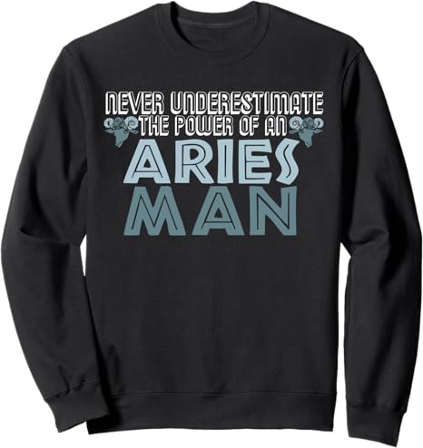 Ram Traits Sign Moon Zodiac Aries Fire Horoscope Astrology Sweatshirt - Aries Sweatshirt for men