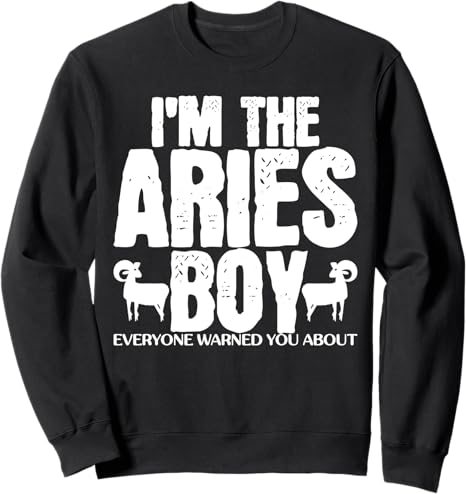 Zodiac Stars Horoscope Astrology Traits Ram Sign Moon Aries Sweatshirt - Aries Sweatshirt for men