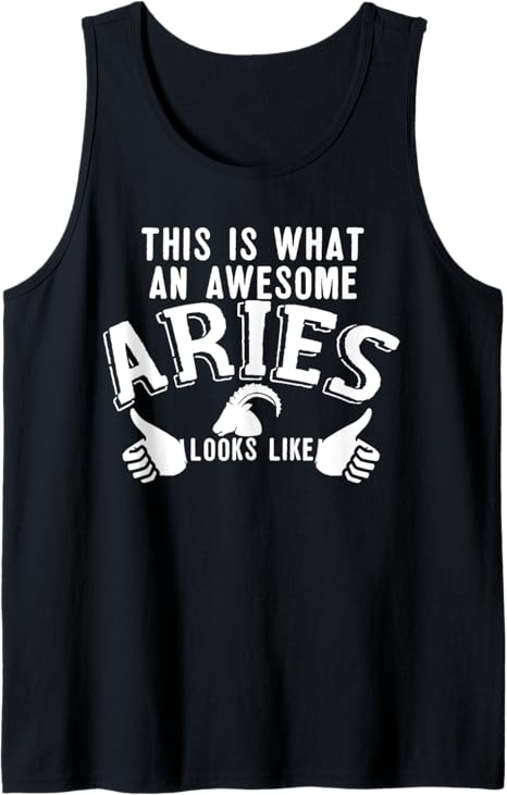 Moon Zodiac Sign Traits Astrology Aries Stars Ram Horoscope Tank Top - Aries T-Shirt for men