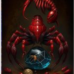 Horoscope Canvas Wall Decor Art Painting Prints Red Scorpio Modern Poster Prints on Canvas Living Room Bedroom Home Wall Decor 12x18 Inch Frameless - Scorpio Canvas for men