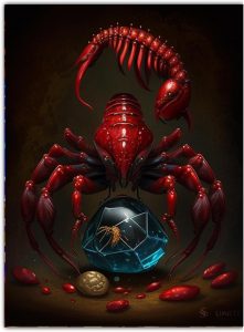 Horoscope Canvas Wall Decor Art Painting Prints Red Scorpio Modern Poster Prints on Canvas Living Room Bedroom Home Wall Decor 12x18 Inch Frameless - Scorpio Canvas for men