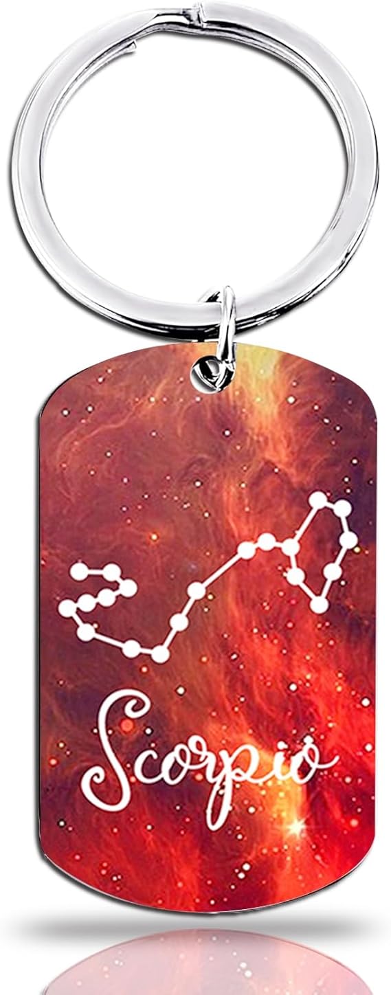 OEHEDOU 12 Constellation Keychain Gift Zodiac Astrology Gifts Birthday Gifts For Women Men Adults Boys Girls Horoscope Lovers - Scorpio Products for men