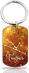 OEHEDOU 12 Constellation Keychain Gift Zodiac Astrology Gifts Birthday Gifts For Women Men Adults Boys Girls Horoscope Lovers - Taurus Products for men