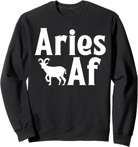 Horoscope Aries AF Astrological Sign Astronomy Sweatshirt - Aries Sweatshirt for men