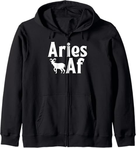 Horoscope Aries AF Astrological Sign Astronomy Zip Hoodie - Aries Hoodie for men