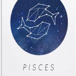 Zodiac Sign Aesthetic Wall Art Poster, Pisces Wall Canvas Poster, Birthday Gift for Friends Canvas Wall Art Prints for Wall Decor Room Decor Bedroom Decor Gifts Posters 12x18inch(30x45cm) Unframe-st - Pisces Canvas for men