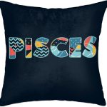 Pisces Throw Pillow Covers 18 x 18 Inch Decorative Square Cushion Case Soft Cozy Modern Pillowcase for Couch Sofa Bed Living Room Home Decor - Pisces Pillow for men