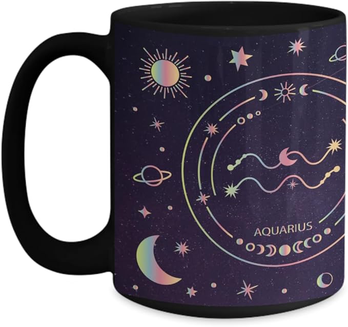 Aquarius mug, zodiac sign mug, Aquarius gift, Aquarius coffee cup, astrology gift, star sign mug, birthday gift Aquarius, horoscope mug - Aquarius Mug for men