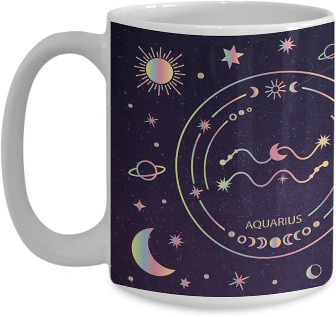 Aquarius mug, zodiac sign mug, Aquarius gift, astrology gift, star sign mug, birthday gift Aquarius, Aquarius coffee cup, horoscope mug - Aquarius Mug for men