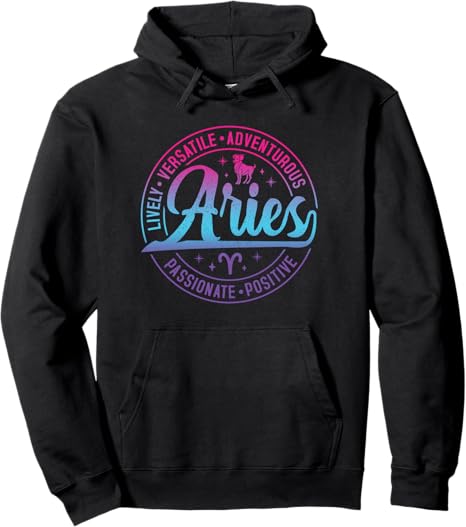 Astrology Sign Aries (Ram):Birthday March 21–April 19 Pullover Hoodie - Aries Sweatshirt for men
