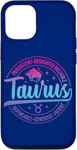 iPhone 14 Astrology Sign Taurus (Bull): Birthday April 20–May 20 Case - Taurus Phone Case for men