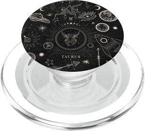 Galaxy Zodiac Sign Astrological Celestial Aesthetic Taurus PopSockets PopGrip for MagSafe - Taurus for men