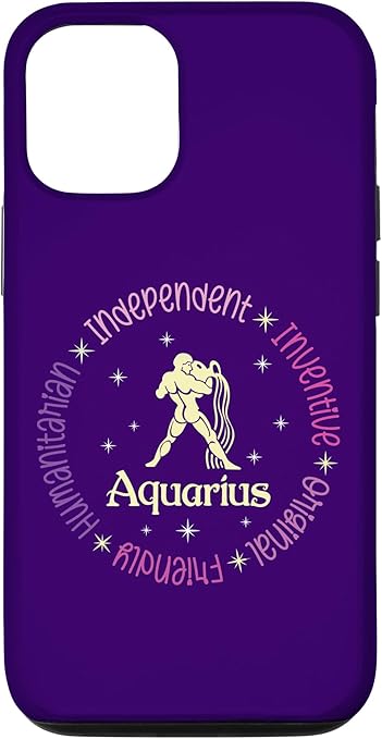iPhone 14 Zodiac Sign Birthday Aquarius January 20–February 18 Case - Aquarius Phone Case for men