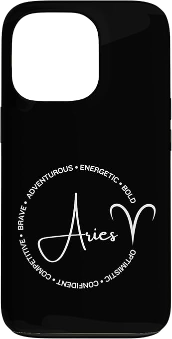 Aries Zodiac Fire Sign Astrology Personality Circle Case for iPhone 13 Pro - Aries Phone Case for men