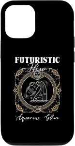 iPhone 12/12 Pro Futuristic Flow Aquarius Glow | Zodiac Sign | Horoscope Case - Aquarius Phone Case for men
