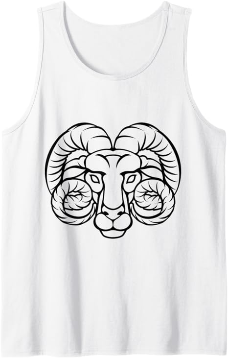 Ram Zodiac Aries Horoscope Astrology Star Sign Tank Top - Aries T-Shirt for men
