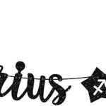 Sagittarius Baddie Banner, Sagittarius Happy Birthday Decor, 12 Constellation Zodiac Sagittarius Themed Birthday Party Decorations for Boys and Girls (Black) - Sagittarius Home Decor for men