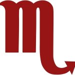 Zodiac Sign Scorpio Silhouette 6" Vinyl Sticker Car Decal (6" Red) - Scorpio Sticker for men