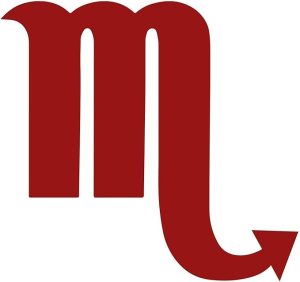 Zodiac Sign Scorpio Silhouette 6" Vinyl Sticker Car Decal (6" Red) - Scorpio Sticker for men