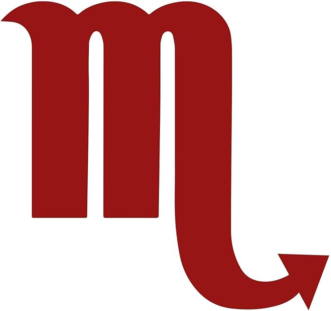 Zodiac Sign Scorpio Silhouette 6" Vinyl Sticker Car Decal (6" Red) - Scorpio Sticker for men