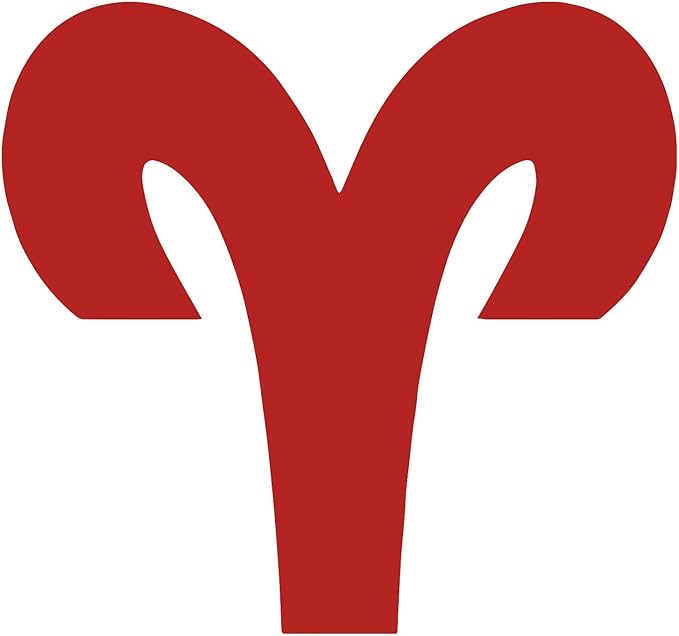 Zodiac Sign Aries Silhouette 6" Vinyl Sticker Car Decal (6" Red) - Aries Sticker for men