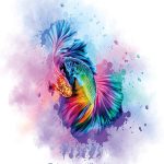 H+CO Inspired Pisces Zodiac Sign – The Fish, Colorful Artwork, Ideal Poster wall Art Décor for Home, Office, Bedroom, Kitchen and Children Room, Dorm and She Cave Unframed 11 x 14 Inch - Pisces Canvas for men