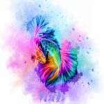 H+CO Inspired Pisces Zodiac Sign – The Fish, Colorful Artwork, Ideal Poster wall Art Décor for Home, Office, Bedroom, Kitchen, Children room, and Games Room Unframed 8 x 10 Inch - Pisces Canvas for men