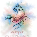 H+CO Inspired Scorpio Zodiac Sign – The Scorpion, Colorful Artwork, Ideal Poster wall Art Décor for Home, Office, Bedroom, Kitchen and Children Room, Dorm and She Cave Unframed 11 x 14 Inch - Scorpio Canvas for men