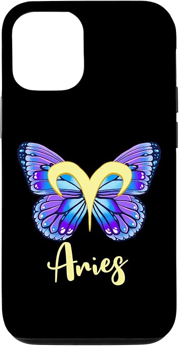 iPhone 15 Aries Butterfly Zodiac Sign of Butterfly Wings for Women Case - Aries Phone Case for men