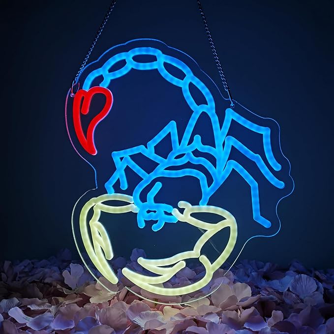 Scorpion Neon Sign Night light for Bar Club Bedroom Hotel Pub Cafe Wedding Birthday Party Gifts - Scorpio Products for men