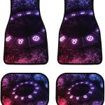 Horoscope-Circle Car Front/Rear Floor Mats 4 Pieces Set, Rubber Non Slip Backing Washable, Automotive Carpet Interior Decortaive, for Sedan,Vans,Sedan,RV. - Virgo Car Floor Mat for men
