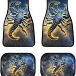 Scorpio-Zodiac-Astrology Car Front/Rear Floor Mats 4 Pieces Set, Rubber Non Slip Backing Washable, Automotive Carpet Interior Decortaive, for Sedan,Vans,Sedan,RV. - Virgo Car Floor Mat for men