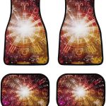 Astrology-Horoscope Graphic Car Front/Rear Floor Mats 4 Pieces Set, Rubber Non Slip Backing Washable, Automotive Carpet Interior Decortaive, for Sedan,Vans,Sedan,RV. - Virgo Car Floor Mat for men