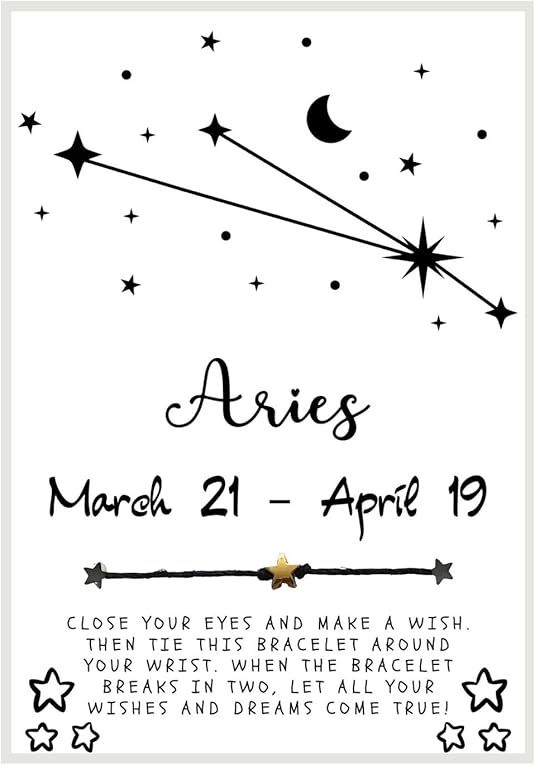 Zodiac Bracelet, Zodiac Gift, Astrology, Astrology Zodiac Signs, Gift, Wish Bracelet, Bracelet, Gift - Aries Bracelet for men