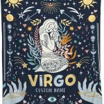 Custom Virgo Blanket, Personalized Name Zodiac Blanket, Virgo Zodiac Constellation Throw Blanket, Astrology Gifts, 50"x60"-Full Size for Teens - Virgo Blanket for men