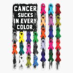 Cancer Awareness Cancer Sucks in Every Color Sticker Vinyl Decal Car Laptop Wall Window Bumper Sticker 5" - Cancer Car Accessories for men