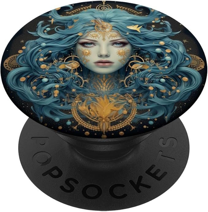 Aquarius Zodiac Sign PopSockets Adhesive PopGrip - Aquarius Phone Case for men