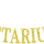 Big Sagittarius Energy Banner, Sagittarius Birthday Decor, 12 Zodiac Constellations Birthday Themed Party Decorations (Gold) - Sagittarius Home Decor for men