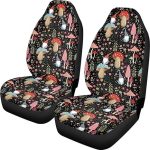 Mushroom Car Seat Covers 2 Pcs Front Seats Only,Washable Auto Interior Bucket Seat Cushion,Universal Fit Car Decor for Cars,Trucks,Van,SUV,Easy to Install - Aquarius Car Seat Cover for men