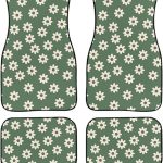 JEOCODY Sage Green Hippie Daisy Car Floor Mats Carpet Soft Rubber Car Floor Mats Carpet Black 2PCS Non Slip Car Front Rear Floor Liner Auto Accessories Car Mats for Women All Weather - Virgo Car Floor Mat for men